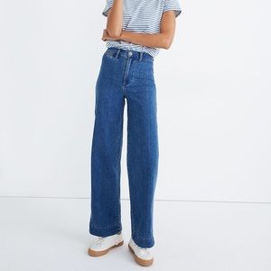 Madewell petite slim Emmett full length jeans in midland wash